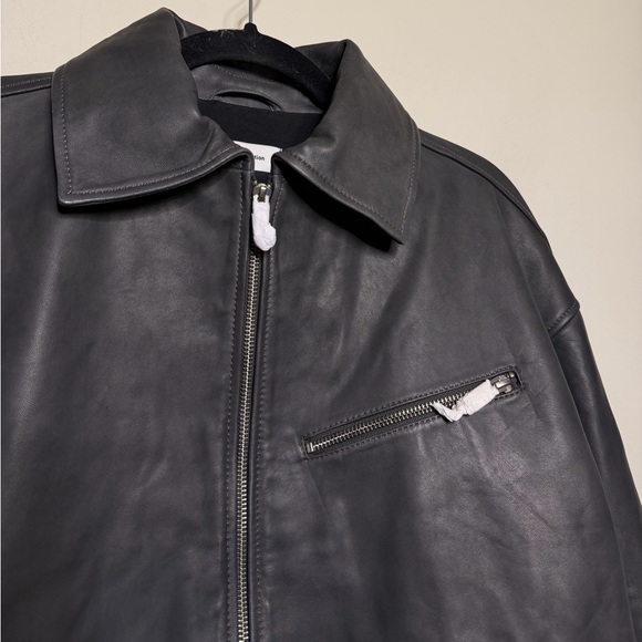 Reformation Veda Marco Leather Oversized Bomber - Picture 6 of 9